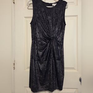 Molly Bracken Women's Sleveless Ruffle Trim Faux Wrap Mini Dress Size L